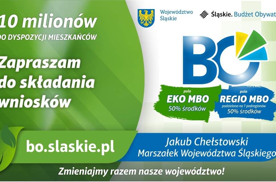 Baner informujący o możliwości składania wniosków do Marszałkowskiego Budżetu Obywatelskiego
