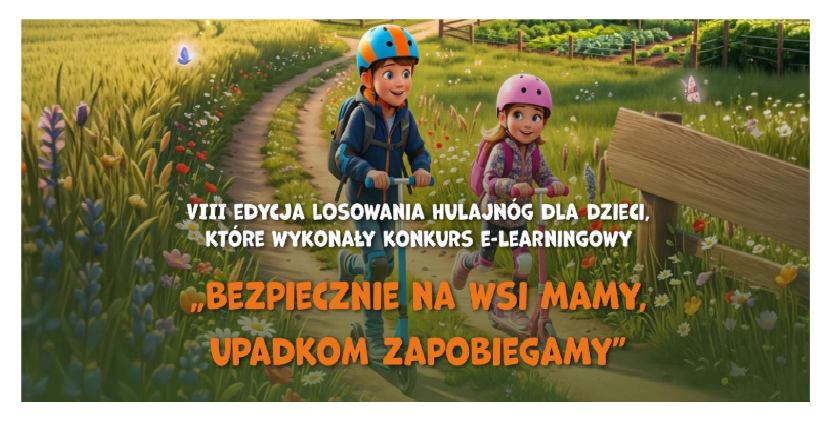 Grafika informacyjna dotycząca konkursu organizowanego przez KRUS; źródło: https://www.gov.pl/web/krus