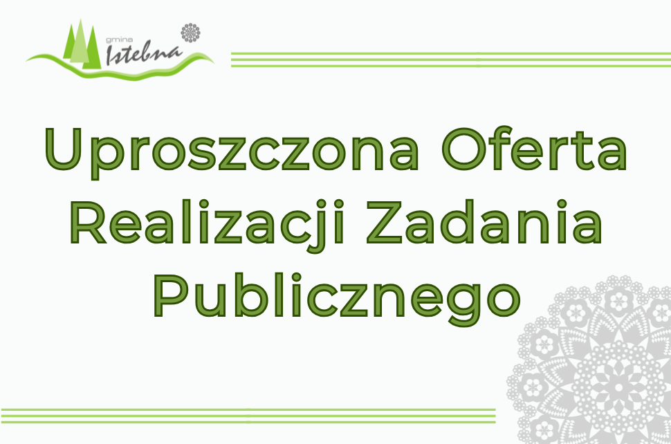 Uproszczona Oferta Realizacji Zadania Publicznego