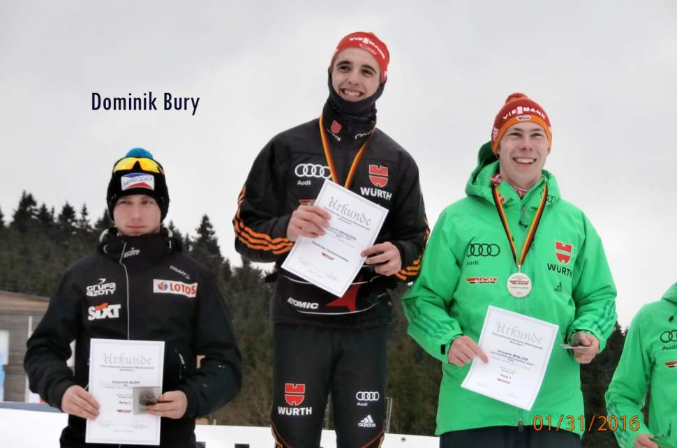 Dominik Bury na podium Mistrzostw Niemiec