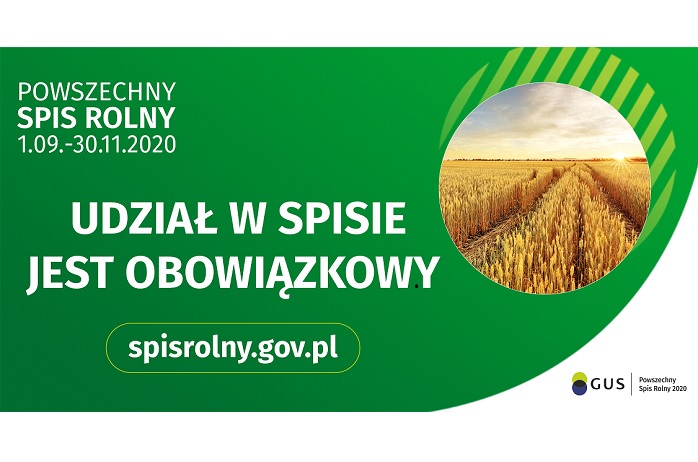 Plakat przypominający o obowiązkowym udziale w powszechnym spisie rolnym