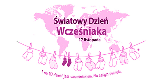 Plakat informujący o Światowym Dniu Wcześniaka